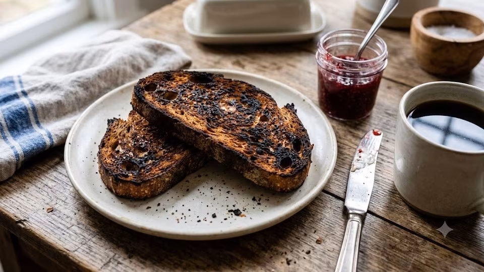 Should you eat slightly burned or charred food?